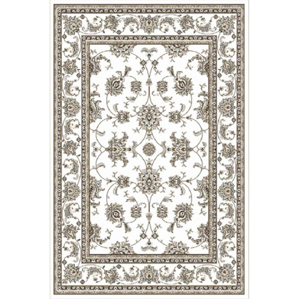 Radici Usa Inc Radici 1780-0024-BONE Pisa Round Bone Traditional Turkey Area Rug; 5 ft. 3 in. 1780/0024/BONE